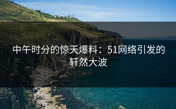 中午时分的惊天爆料：51网络引发的轩然大波