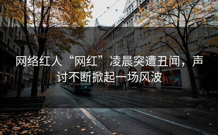 网络红人“网红”凌晨突遭丑闻，声讨不断掀起一场风波