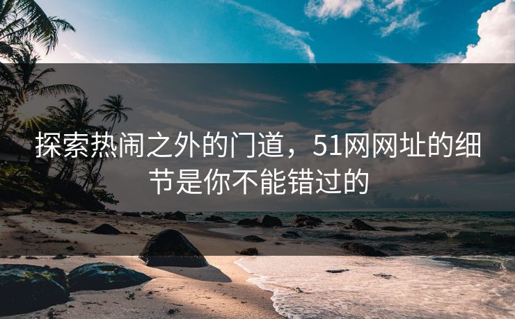 探索热闹之外的门道，51网网址的细节是你不能错过的